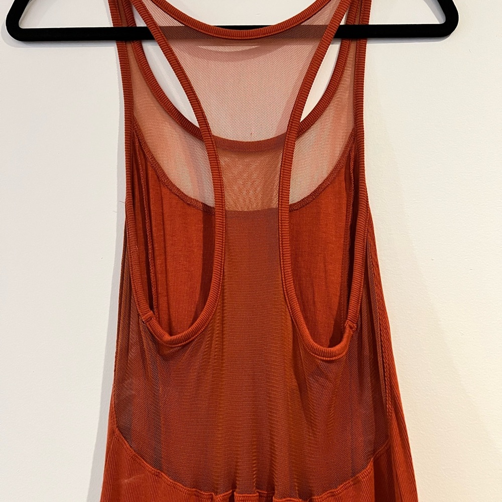 Uo Silence + Noise Rust Mesh Racerback A-Line Dre… - image 3
